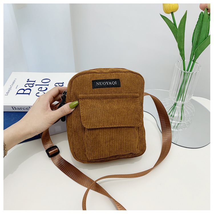 Women's Corduroy Fashion Female Campus Portable Korean Bags