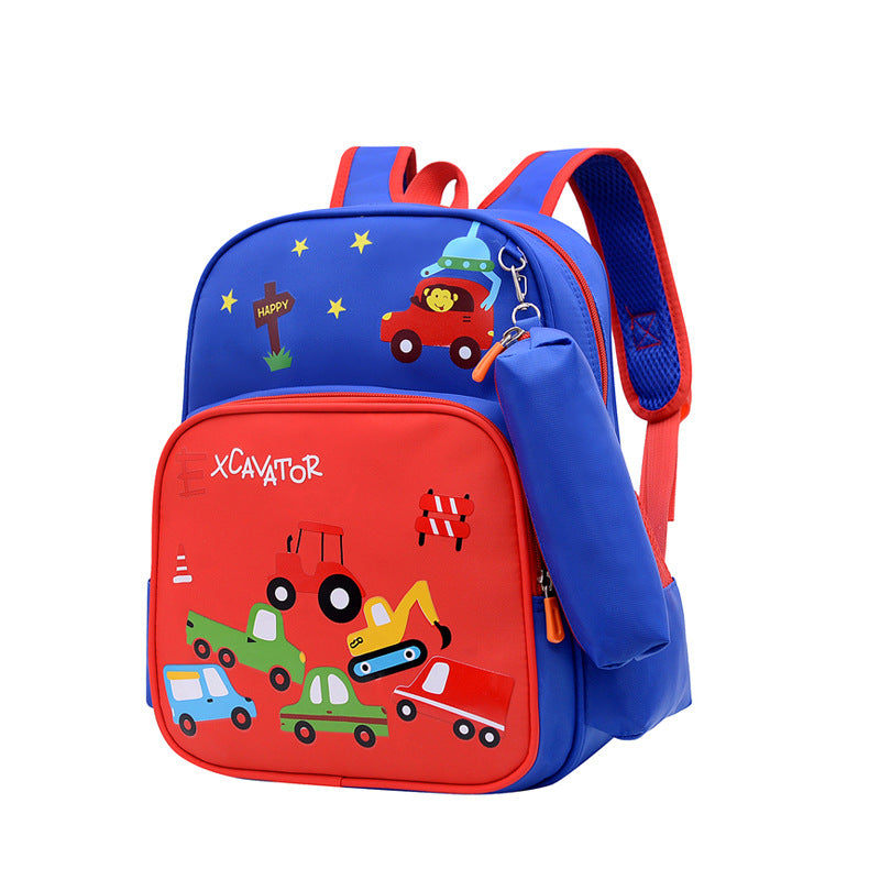 Children's Cartoon Pattern Large Capacity Car Kindergarten School Bags