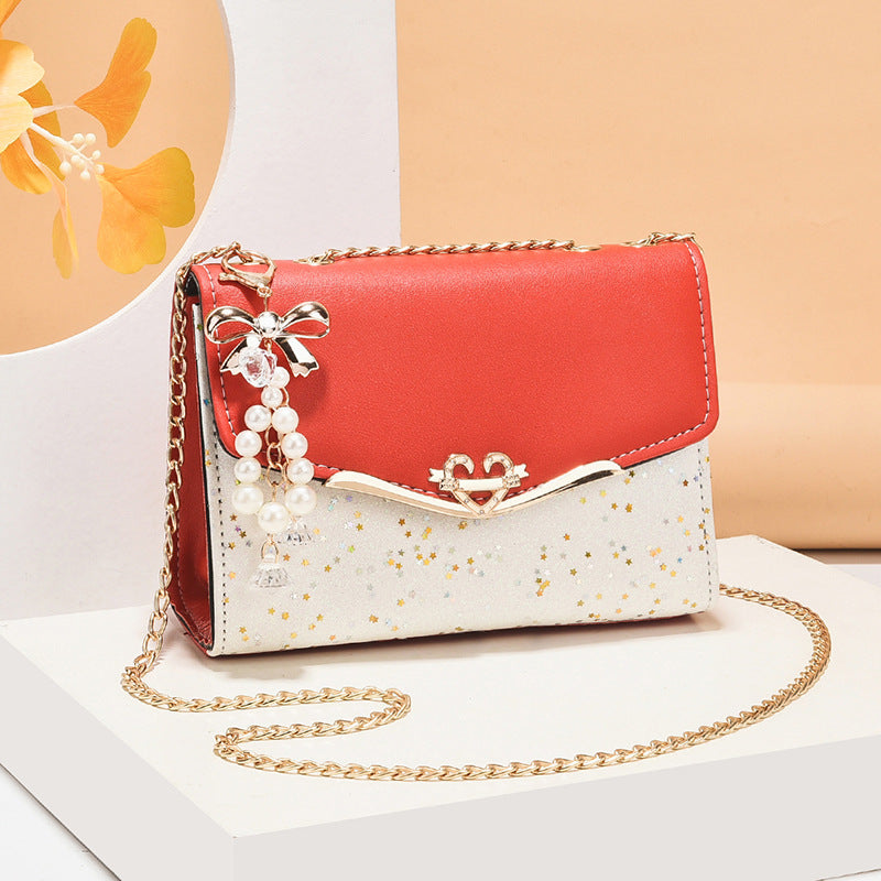 Chain Korean Style Fashionable With Sequins Shoulder Bags