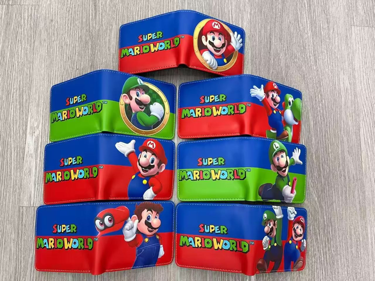 Super Mary Short Mario Portefeuilles unisexe en cuir pour femme