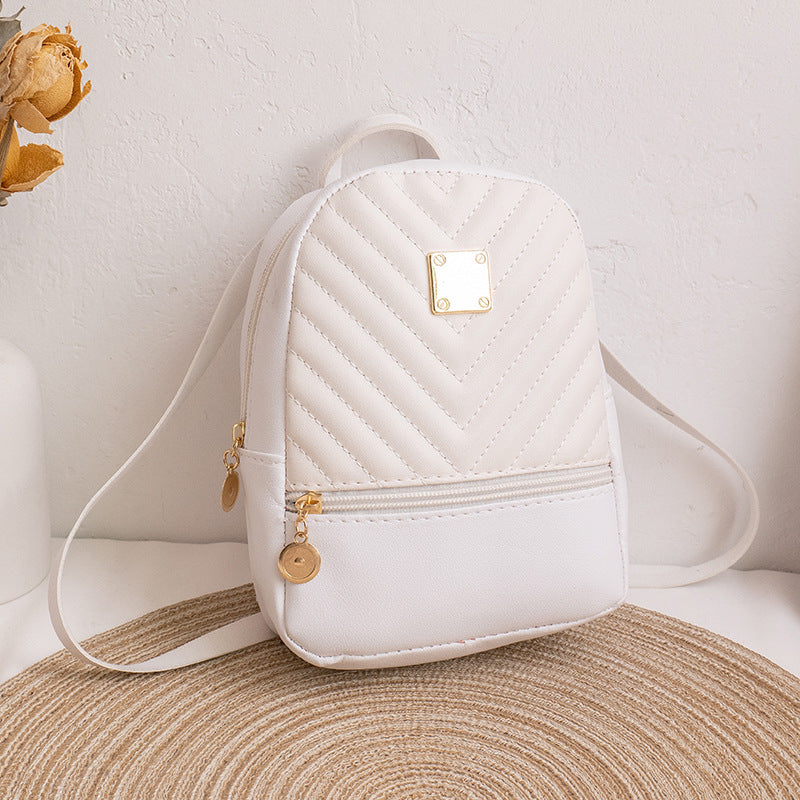 Women's Korean Style Simple Embroidered Mini Backpacks