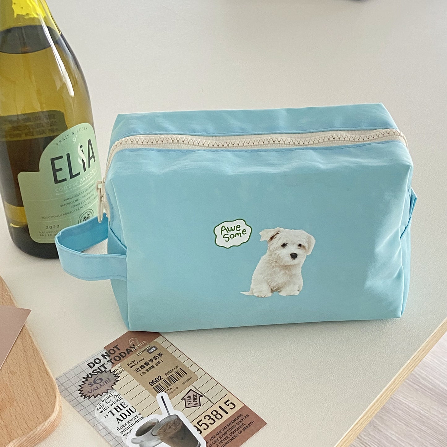 Repair Dog Cute Salt Portable Large Capacity Cosmetic Bags