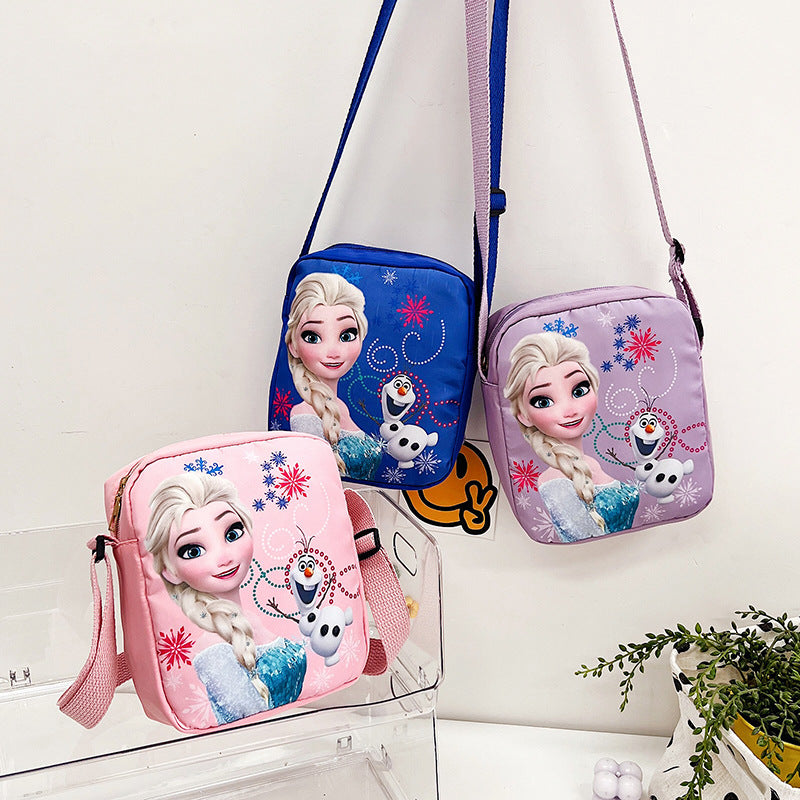 Trésor féminin pour enfants mignon princesse Elsa cadeau sacs à bandoulière pour enfants