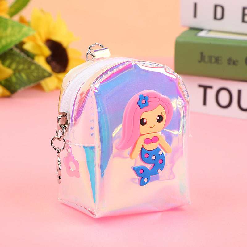 Strawberry Bear Transparent Portable Mini Cartoon Coin Purses