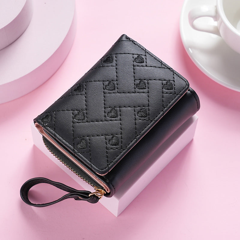 Women's Short Summer Versatile High Sense Embroidery Ladies Wallets