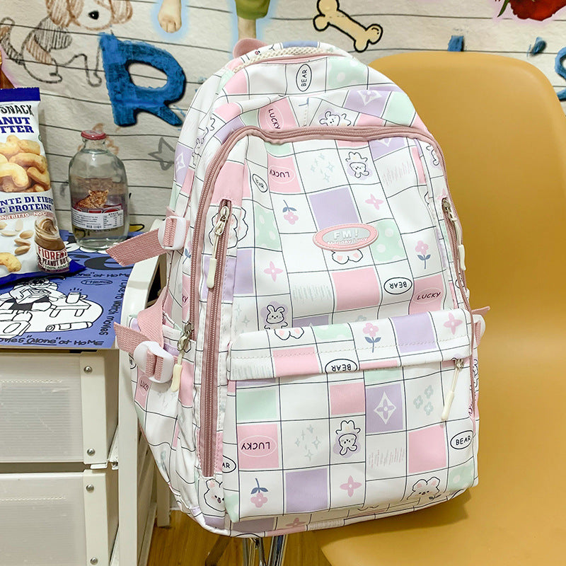 Primary Plaid Junior High Quality Custom Elementary School Students' Schoolbags