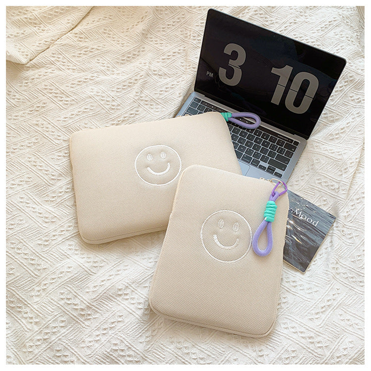 Cute Smiley Face Storage Suitable For Tablet Bags