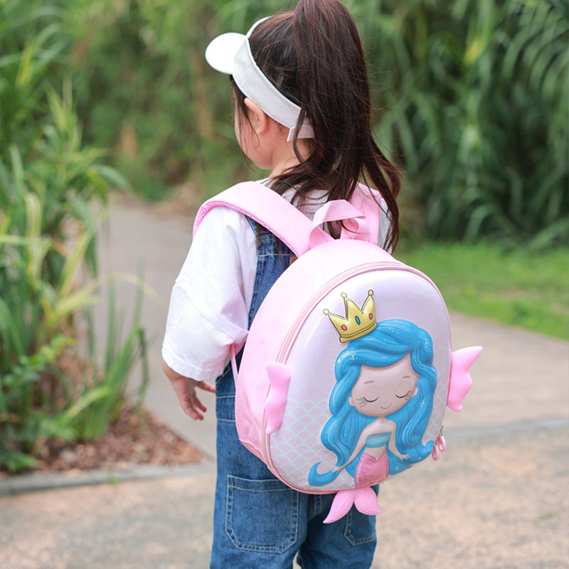 Cartoon Cute Mermaid Egg Shell For Children's Backpacks