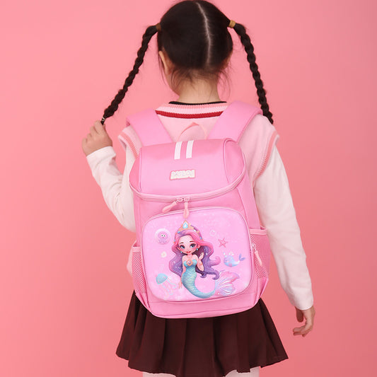 Children's Good-looking Cute Cartoon Mermaid Large Class Backpacks