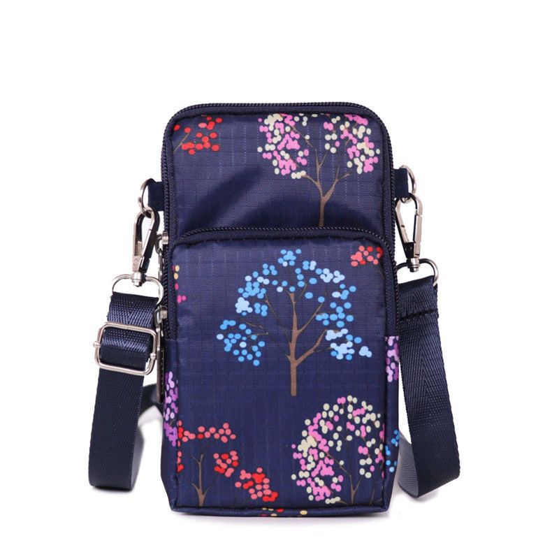 Women's Mobile Mini Large Screen Canvas Halter Phone Bags