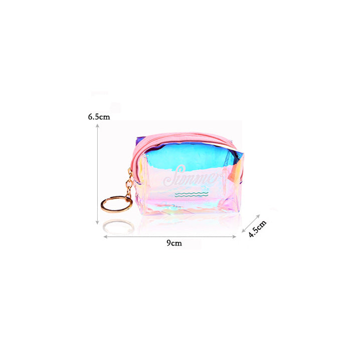 Women's Transparent Laser Korean Style Square Octagonal Purses