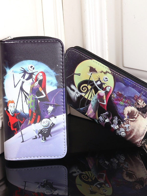 Jack Sally Christmas Night Shock Skull Men's Wallets