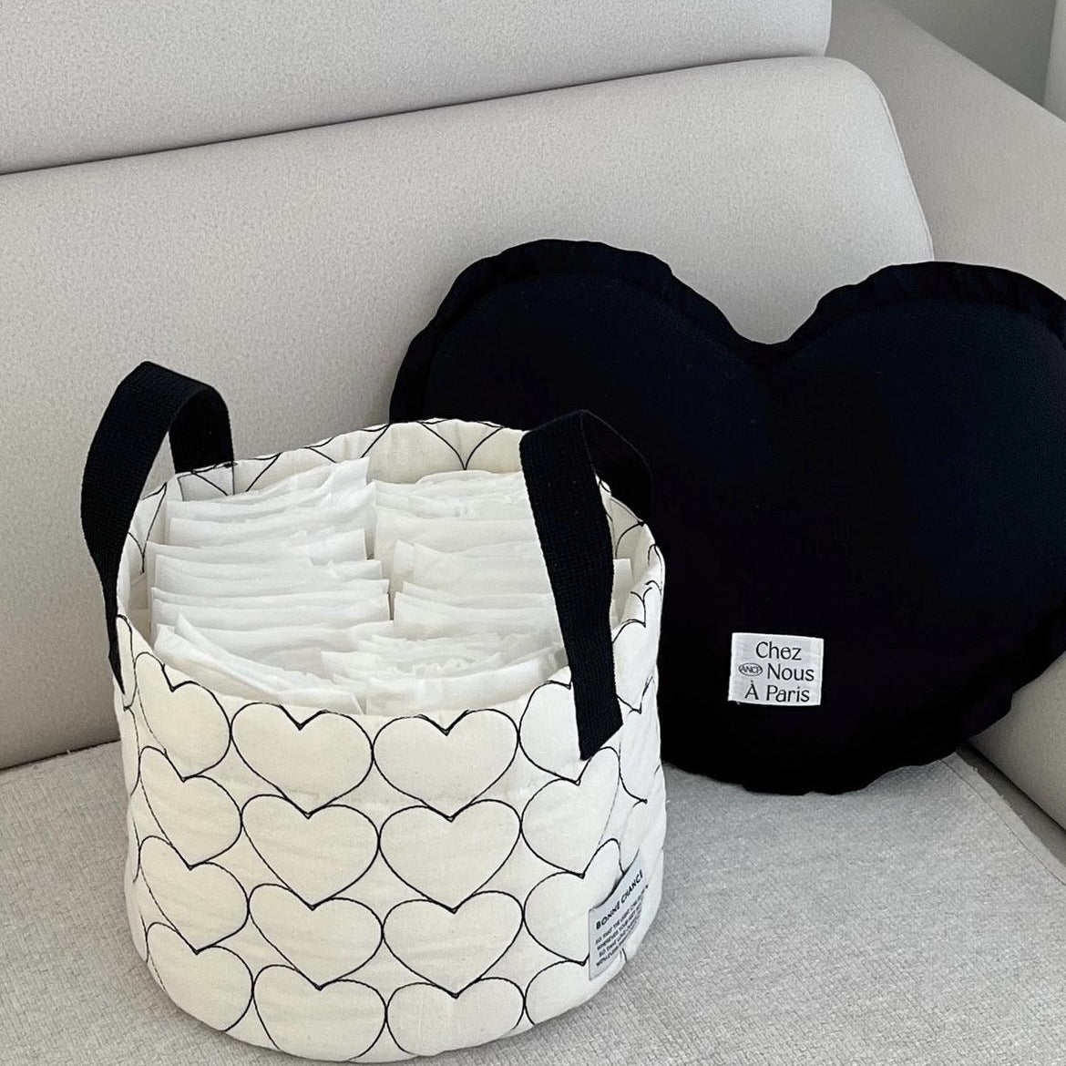 Panier de rangement pour vêtements d'enfants, sacs matelassés pour couches, ménage