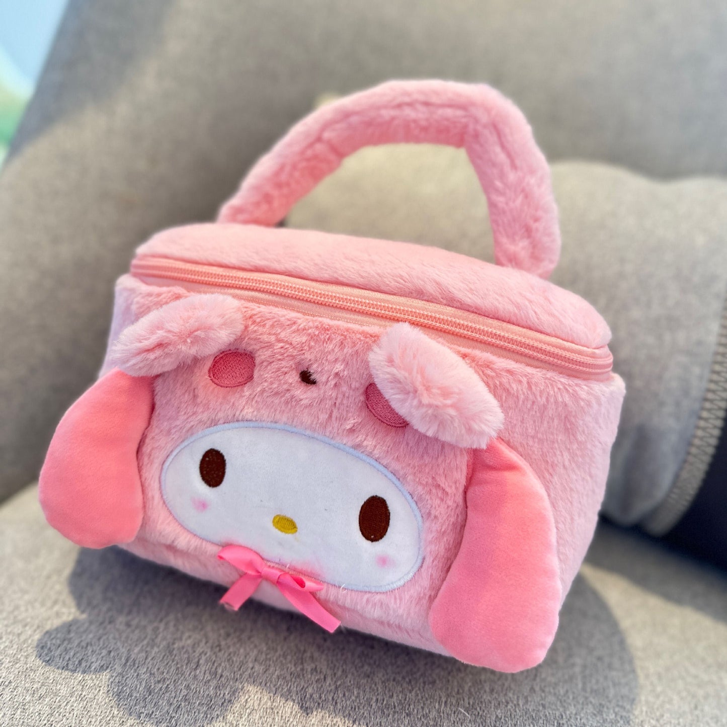 Graceful Popular Plush Heart Desktop Storage Cosmetic Bags