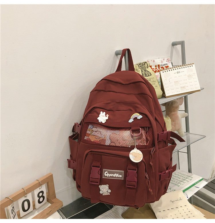 Women's Early High College Solid Color Large Backpacks