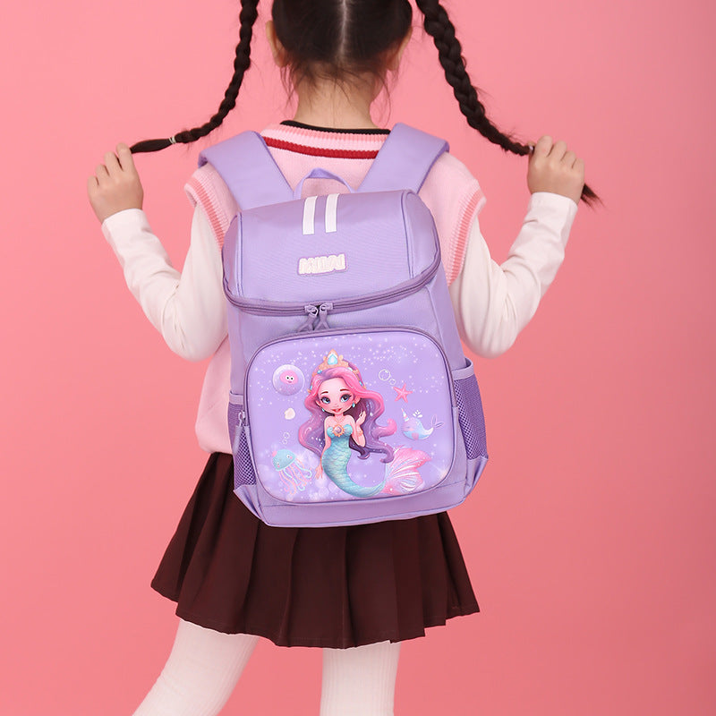 Children's Good-looking Cute Cartoon Mermaid Large Class Backpacks