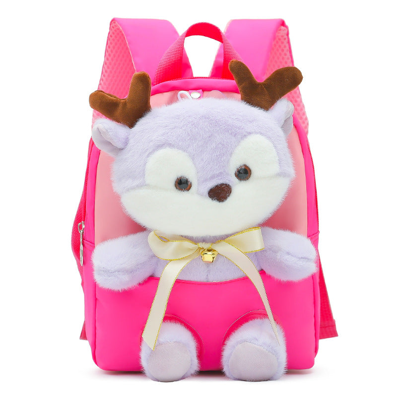 Children's Cute Sika Deer Plush Spring Backpacks