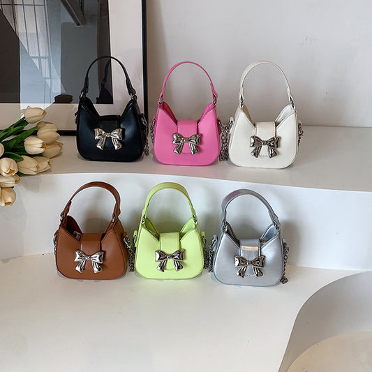 Children's Candy Color Bowknot Mini Chain Children's Shoulder Bags