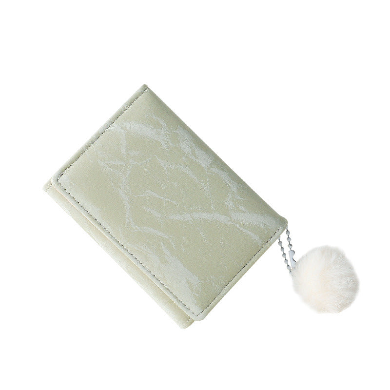 Female Niche Short Cute Fresh Folding Ladies Wallets