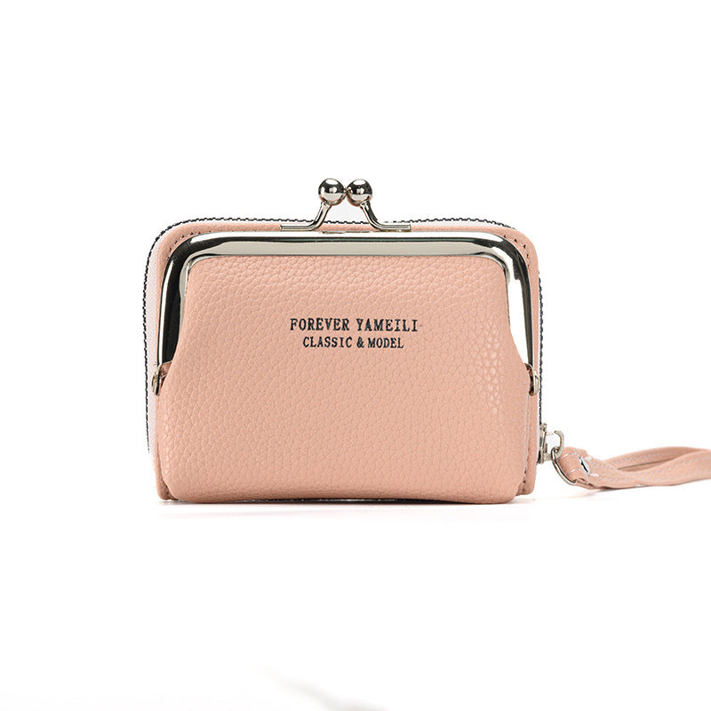 Porte-monnaie de niche simple, court, fin et mignon pour femmes