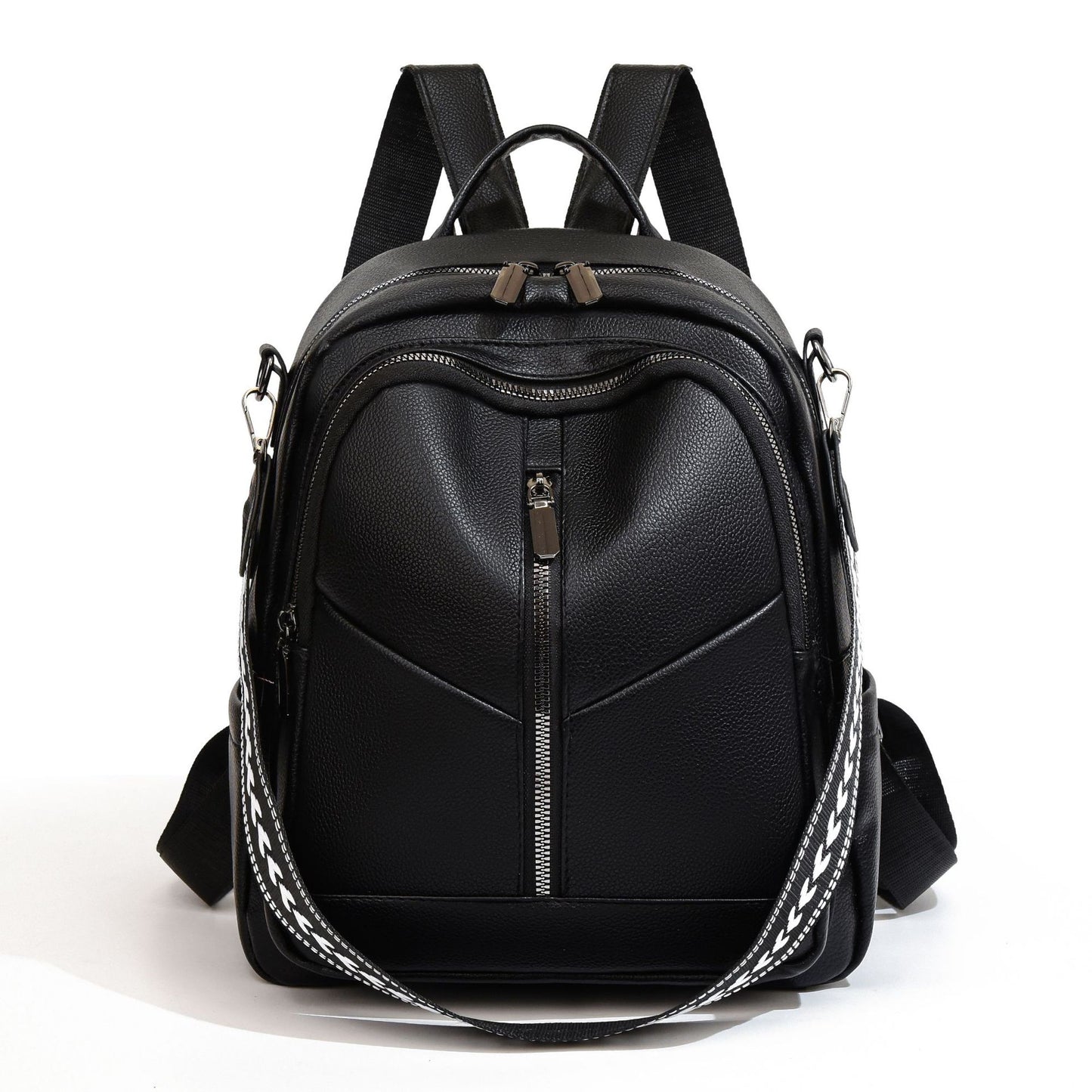 Women's Soft Leather Street Fashion Trend Backpacks