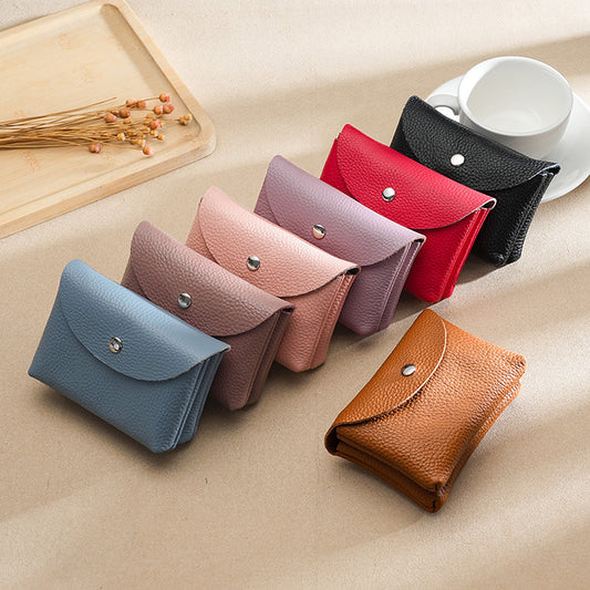 Women's Simple Genuine Leather Multifunctional Large Capacity Coin Purses