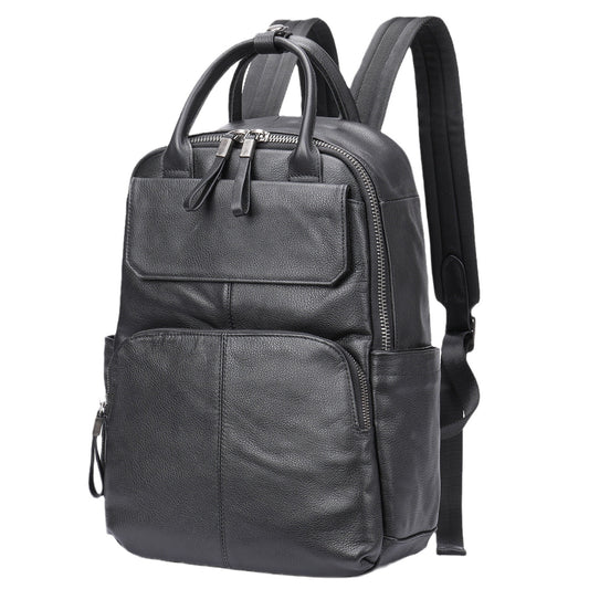 Men's Leather Large Capacity Leisure Business Simple Backpacks