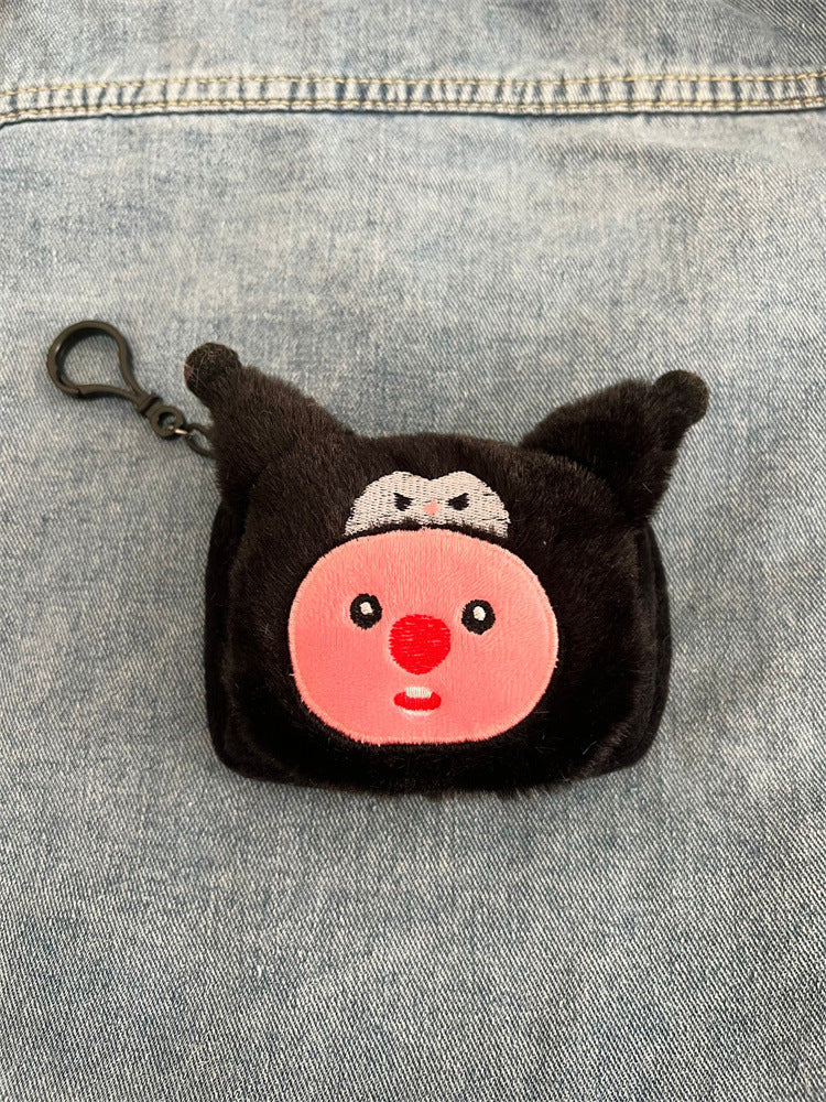 Pendentif en peluche, articles portables, rangement des porte-monnaie