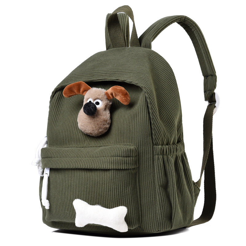 Children's Creative Style First-class Corduroy Large Class Backpacks