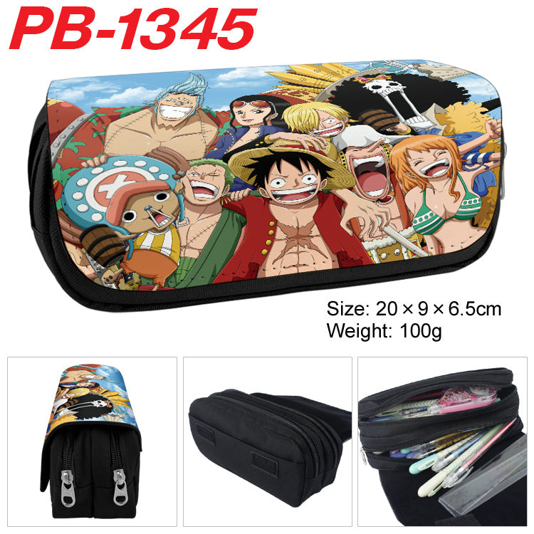 Piece Anime Color Picture Pencil Cartoon Large Capacity Double Ladies Wallets