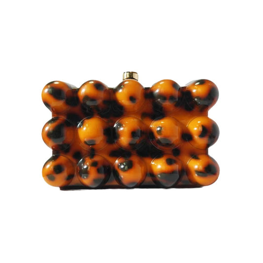 French Wave Pearlescent Egg Shell Acrylic Evening Bags