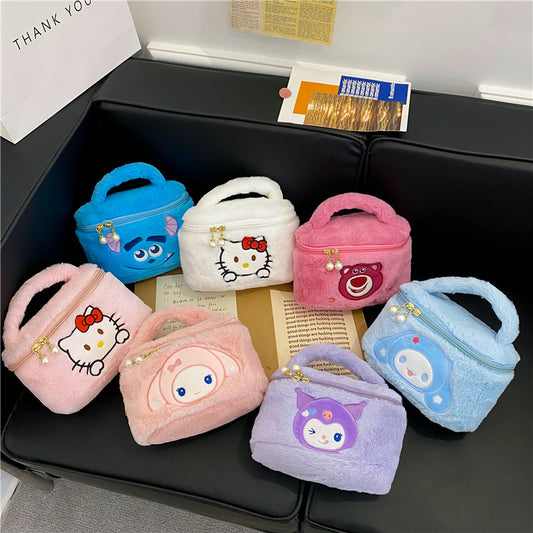 Stockage mignon chaton de dessin animé en peluche plus que des sacs