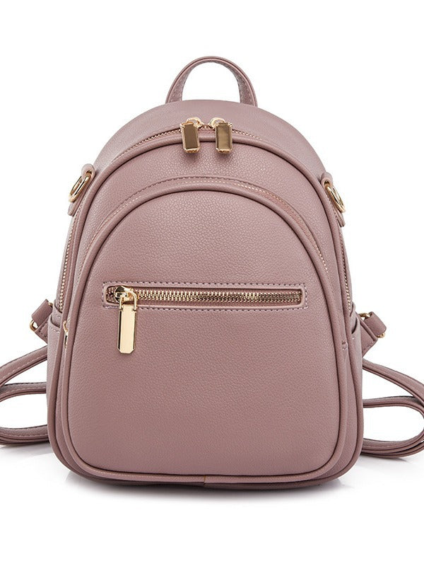 Women's Texture Soft Leather Trendy Fashion Western Backpacks