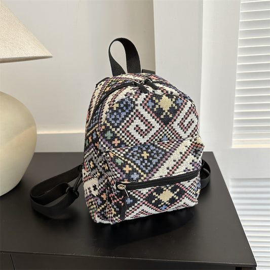 Large Capacity Canvas Retro Ethnic Style Backpacks