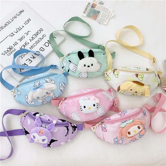 Children's Cartoon Cute Printed Slanted Boys Leisure Purses