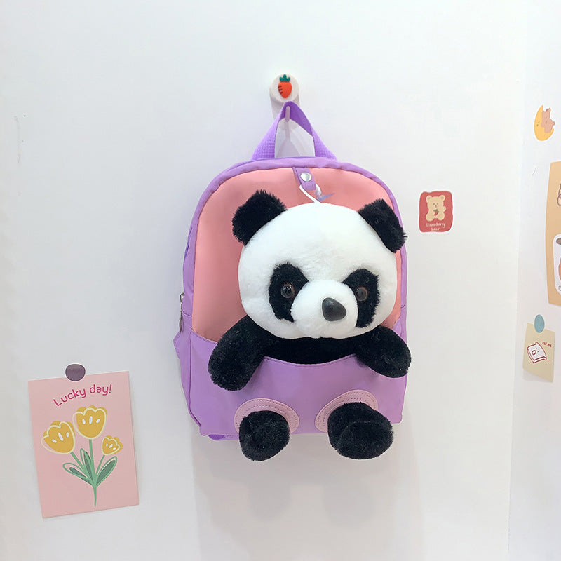 Sacs à dos légers pour enfants, poupée Panda mignonne de dessin animé