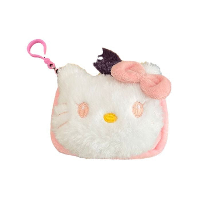 Chat en peluche mignon coeur banque stockage porte-monnaie