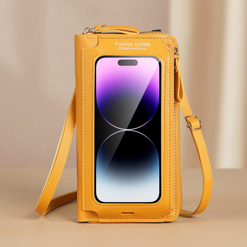 Women's Touch Screen Multifunctional Versatile Transparent Mini Phone Bags