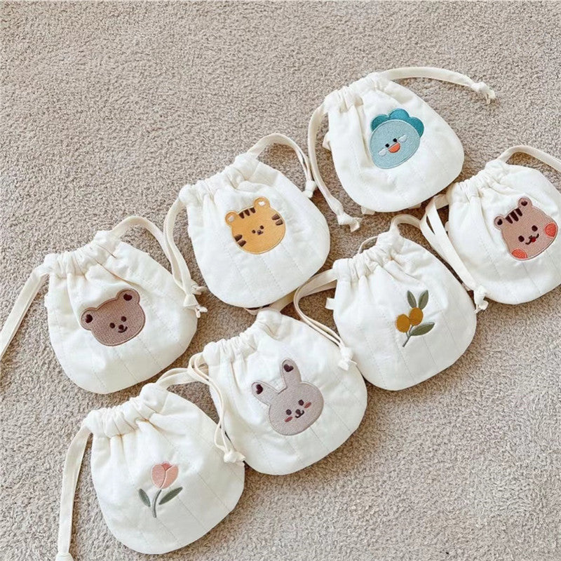 Children's Embroidery Little Bear Tulip Cute Lucky Children's Coin Purse