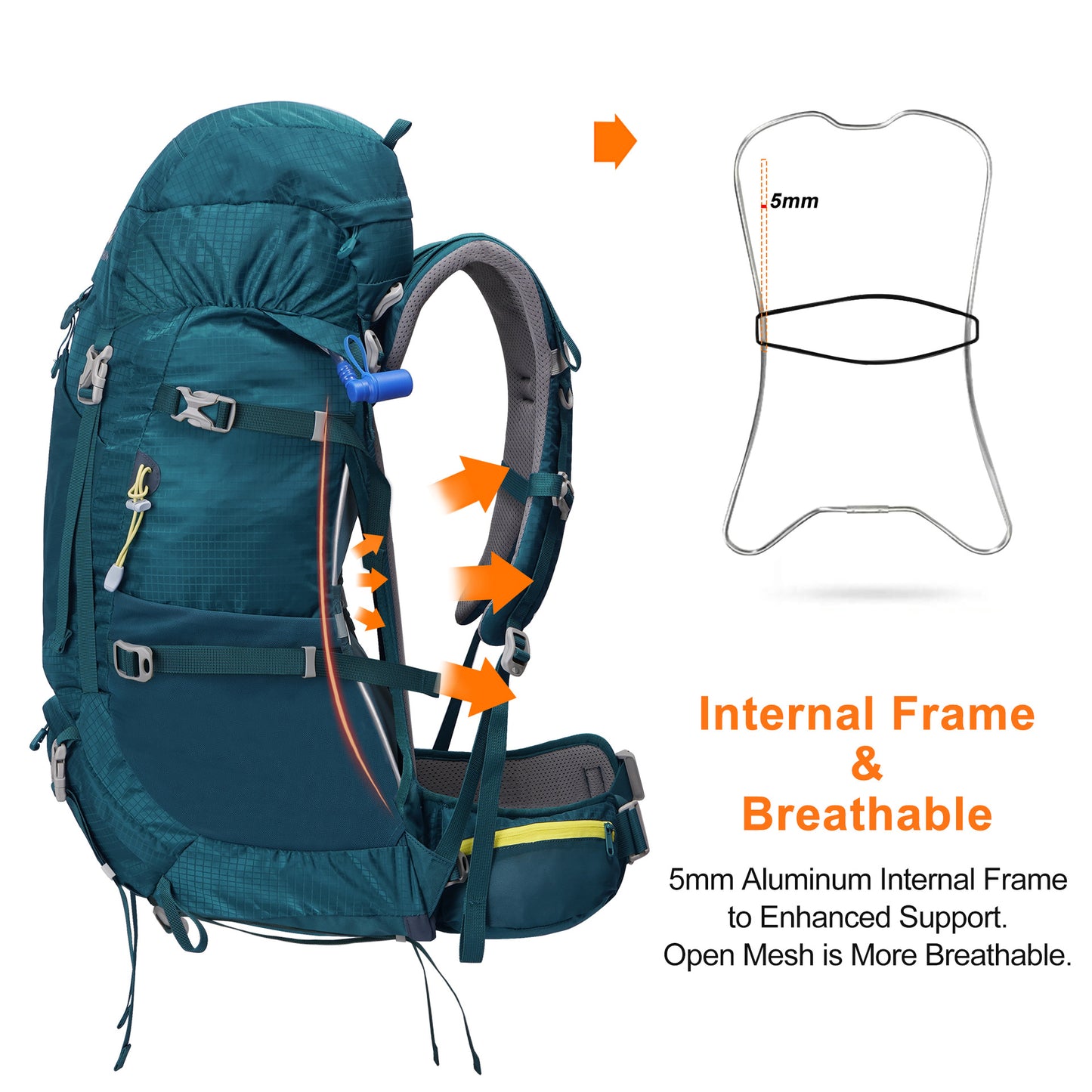 Men's Durable Hiking Large Capacity Source Sports Backpacks