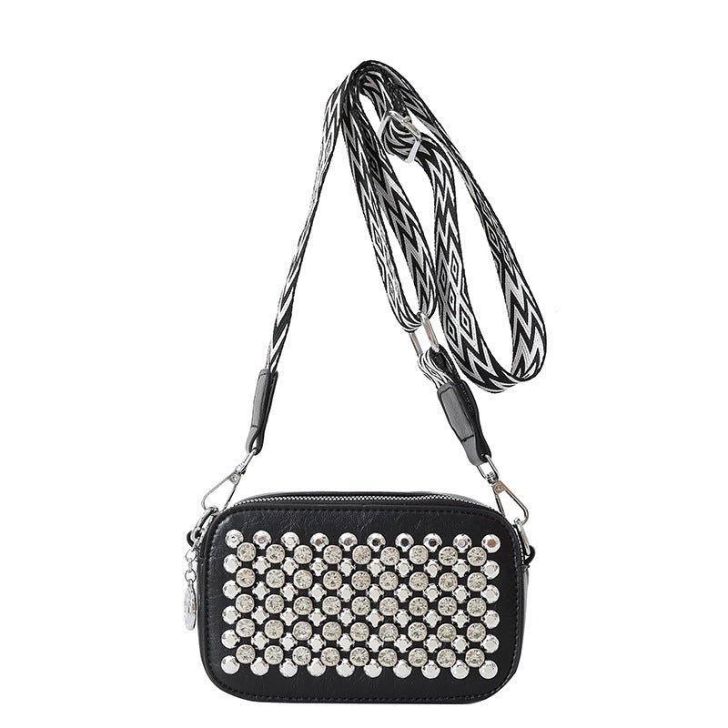 Women's Retro Fashion Diamond Small Square Cross Bags