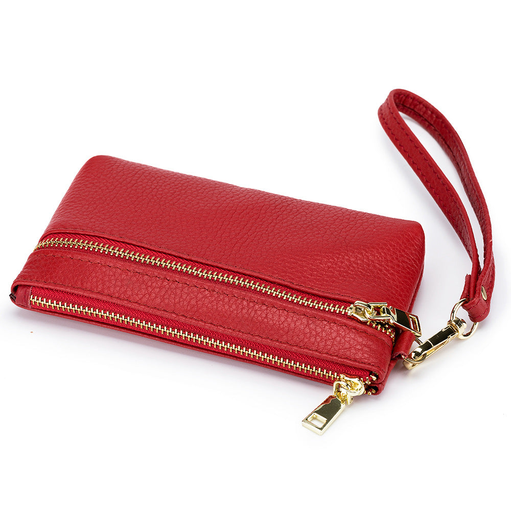 Leather Grocery Small Carrying Clutch Korean Style Coin Purses