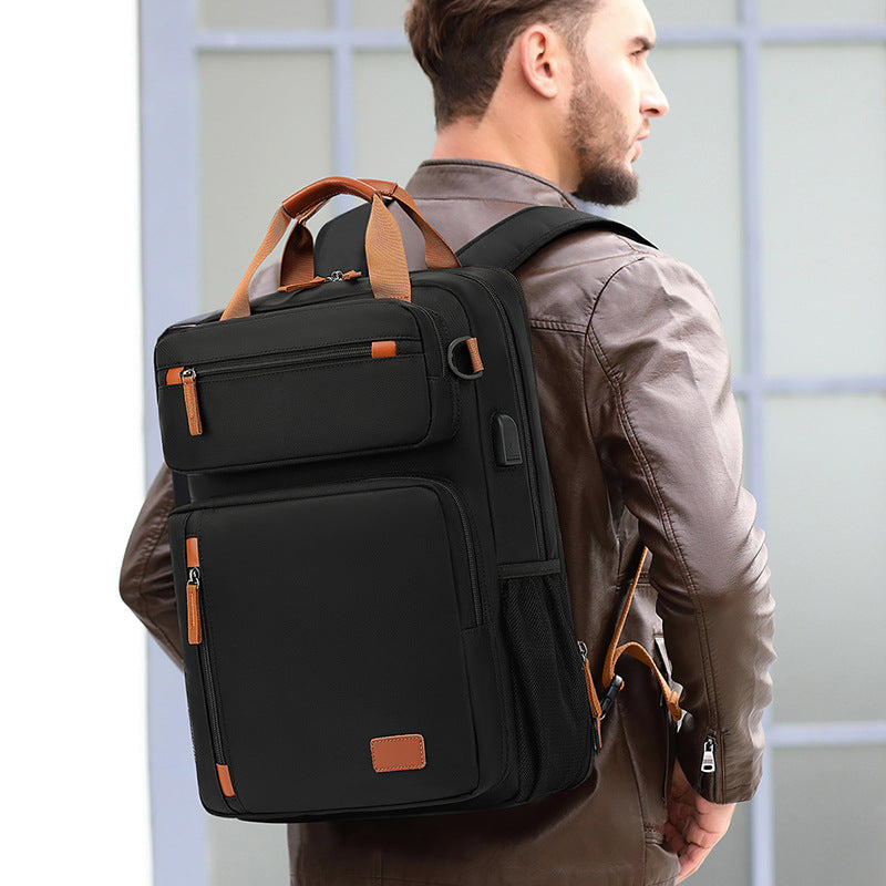 Men's Stylish Business Charging Retro Computer Backpacks