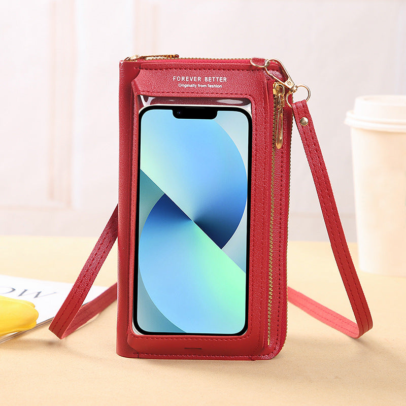 Women's Touch Screen Multifunctional Transparent Mini Mobile Bags