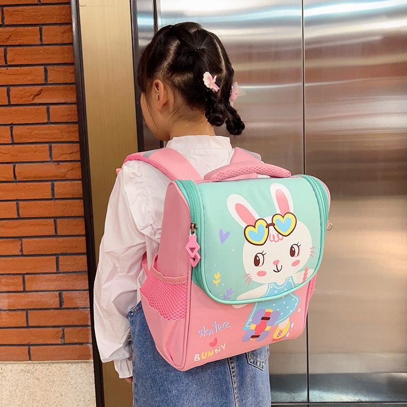 Cartoon Canvas Large Capacity Waterproof Space Kindergarten School Bags