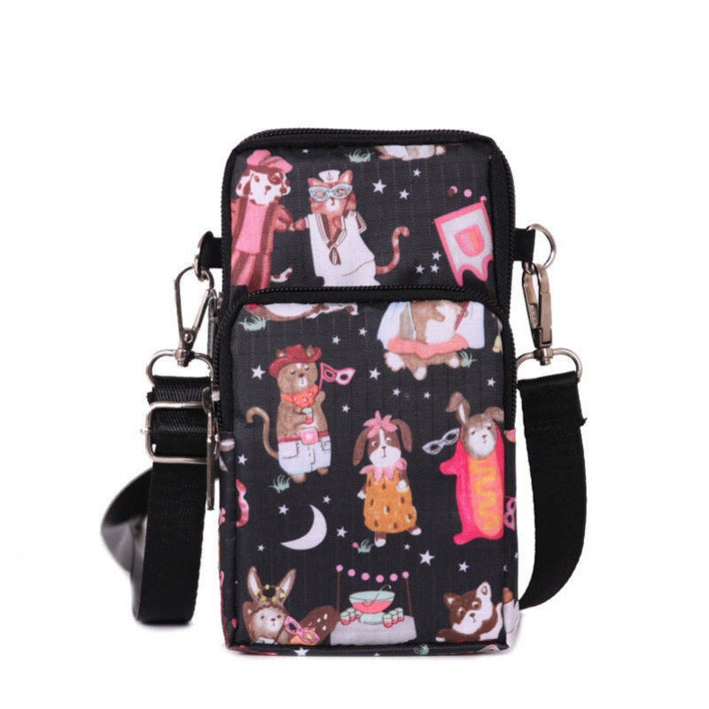 Women's Mobile Mini Large Screen Canvas Halter Phone Bags