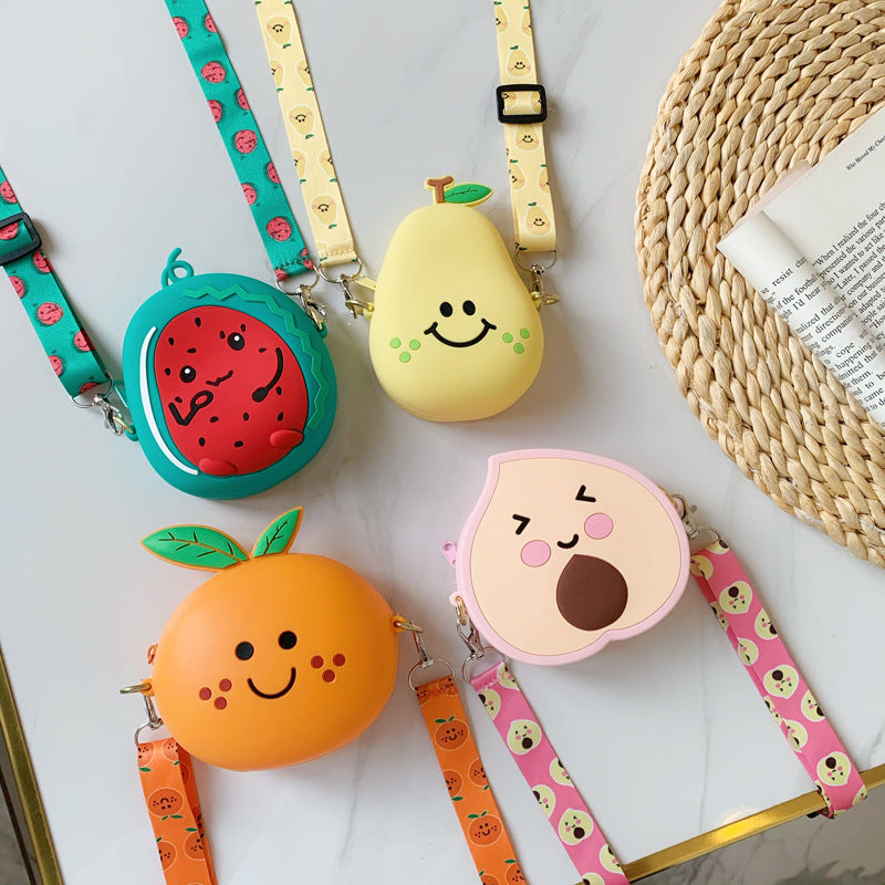 Summer Fruit Strawberry Avocado Shape Small Coin Purses