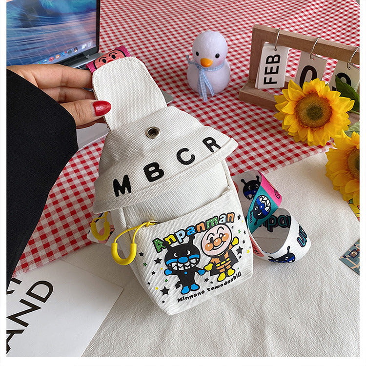 Children's Graceful Good-looking Canvas Cartoon Small Shoulder Bags