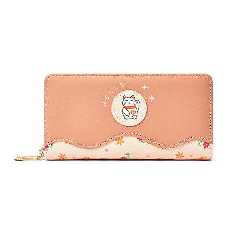 Women's Zipper Cartoon Cute Large Capacity Multifunctional Ladies Wallets