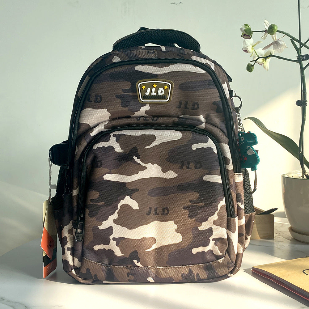 Primary Super Light Spine Protection Camouflage Elementary School Students' Schoolbags